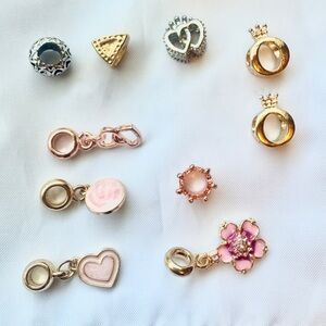 NWOT Charm Set: 10 Pieces, Gold and Silver